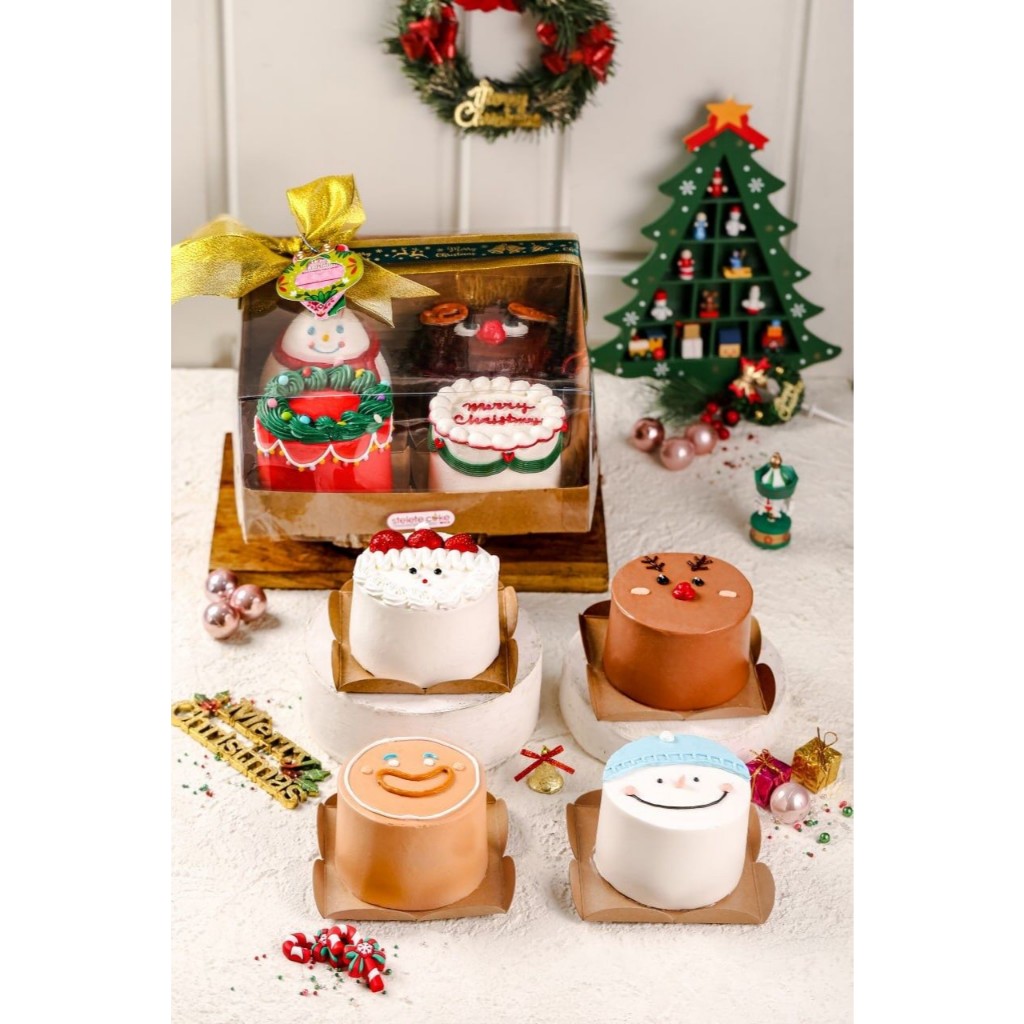 

Mini Cake Box Of 4 (B)/Natal/Hampers/Christmas/Natal 2024