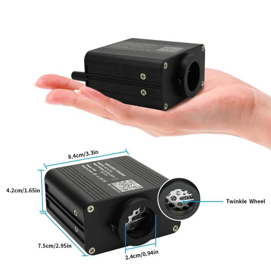 Mesin Lampu Hias LED Fiber Optik Remot Kontrol RGBW 16W