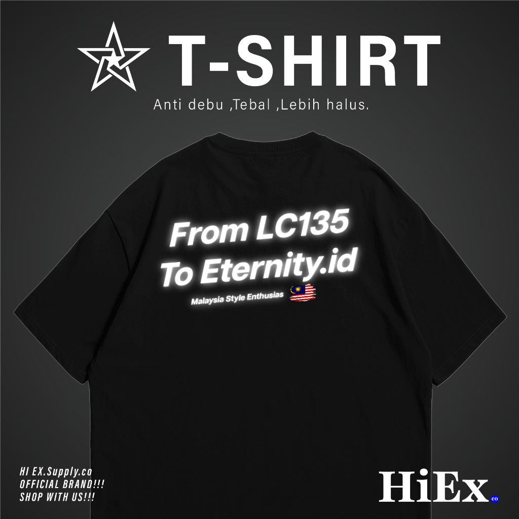 NCP - Tshirt Baju Kaos Jupiter MX From Lc135 To Eternity Enthusiast Malaysia Style MENYALA DALAM GEL