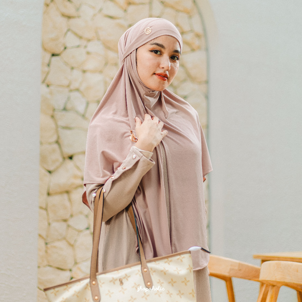 Shopaholicstore - RONA MALAY SYAR'I JERSEY - hijab instan syar'i - material kaos jersey