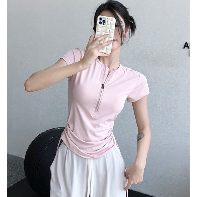 (Area Zumba) T-Shirt Celine Kaos olahraga wanita import sexy gym sport aerobic fitness