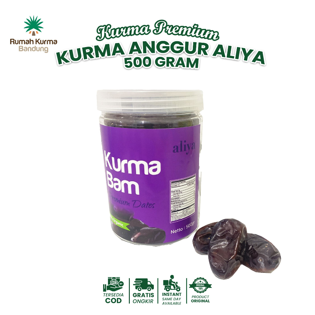 

Kurma Bam Anggur 500 Gr Aliya Premium Korma Anggur Original Dates Madinah