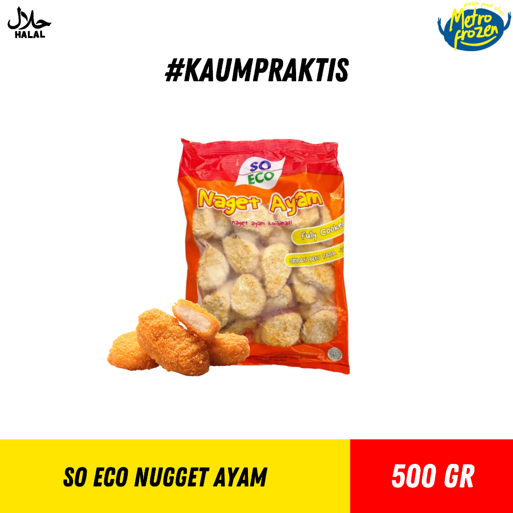 

SO ECO Nugget Ayam 500gr // Nuget Ayam // Chicken Nugget 500gr