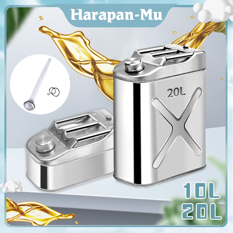 Jerigen Besi Army Jerrycan Bensin Stainless Steel Jerigen Besi 10 Liter Dan 20 Liter Kaleng Bensin