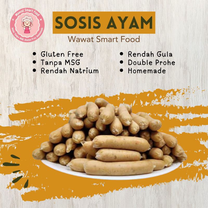 

[Homemade] Sosis Ayam - Gluten Free - Tanpa MSG - Rendah Natrium - Rendah Gula
