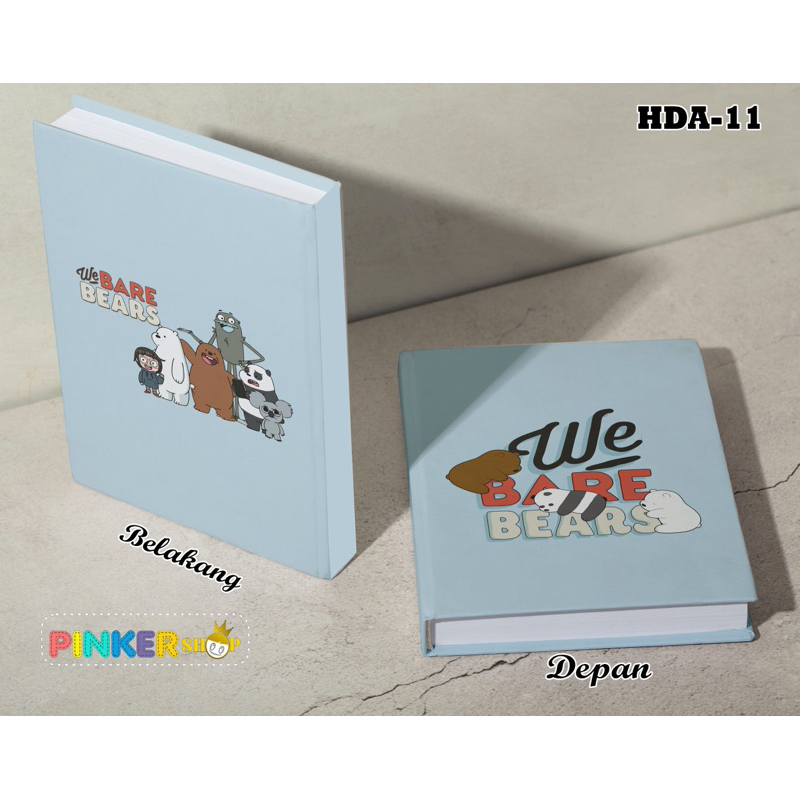 

(HDA-11) Hardcover Anime WE BARE BEARS Ukuran A5 Jurnal Agenda Planner