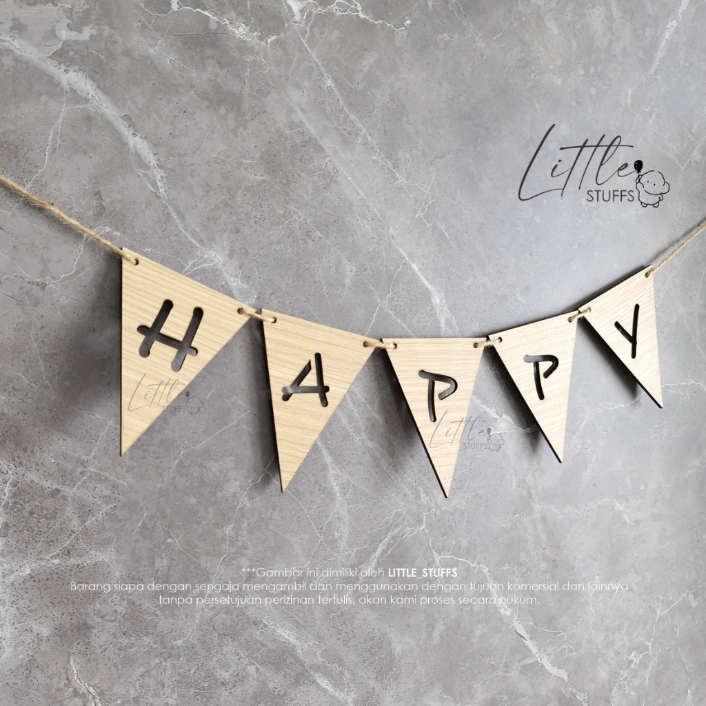 Dekorasi Kamar Anak | Dekorasi Kayu Ultah Bday |  Decor Backdrop Tulisan Happy Birthday Alphabet Gar