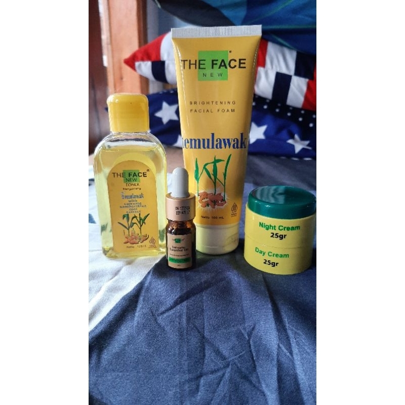 [PRELOVED SKINCARE] ALL IN / 1 SET SESUAI GAMBAR THE FACE TEMULAWAK ORI BPOM DARI PT CRESSINDO