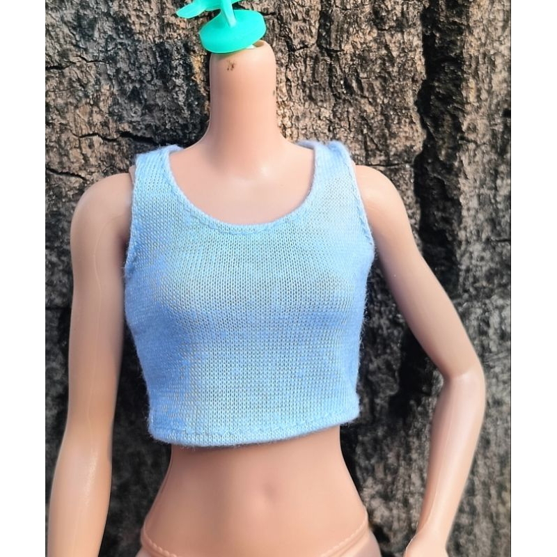 baju atasan boneka Malibu biru