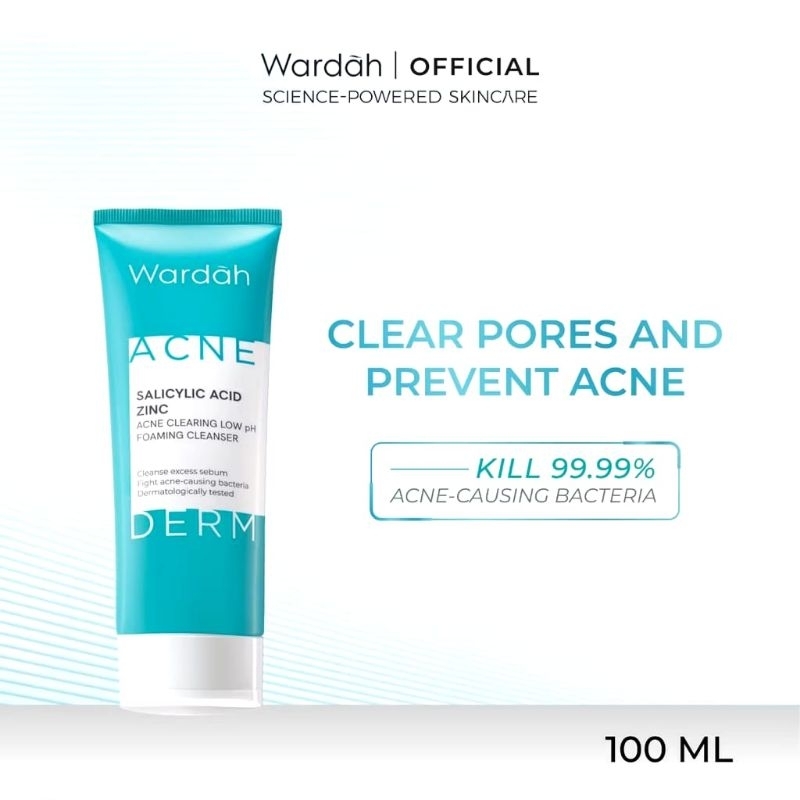 WARDAH Wardah wardah - WARDAH Wardah Acne Salycilic Acid Zinc Acne Clearing Low PH Foaming Cleanser 