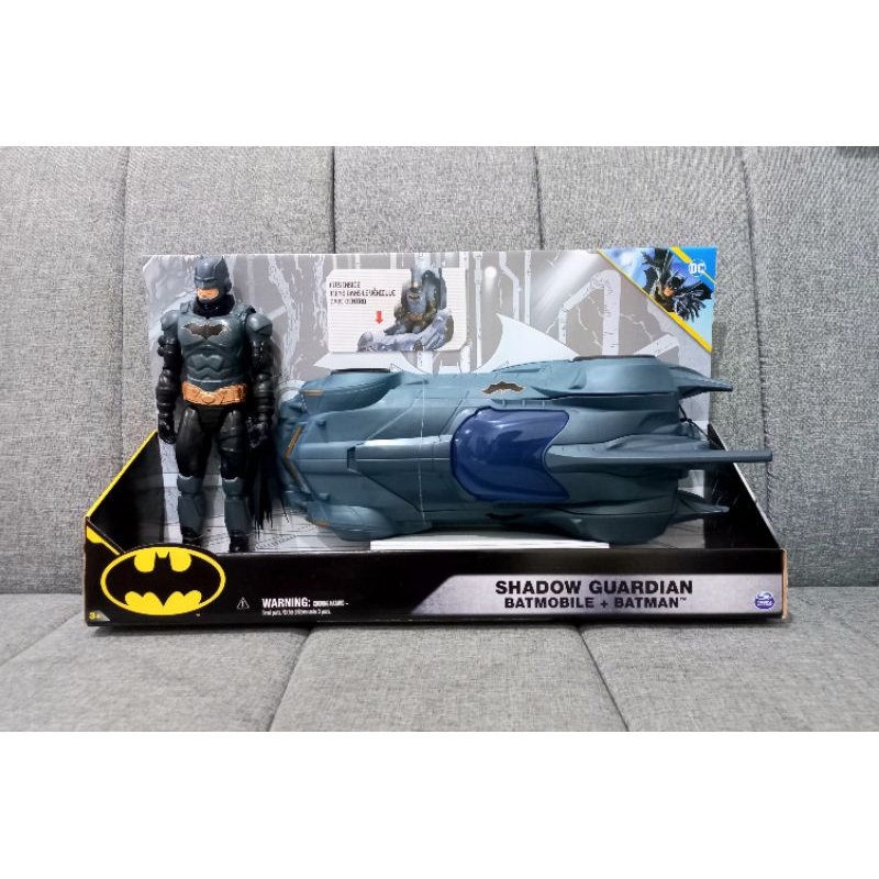 Batman DC Batman 12 inch Shadow Guardian : Batmobile + Batman Original - Mainan  Figure dan Kendaraa