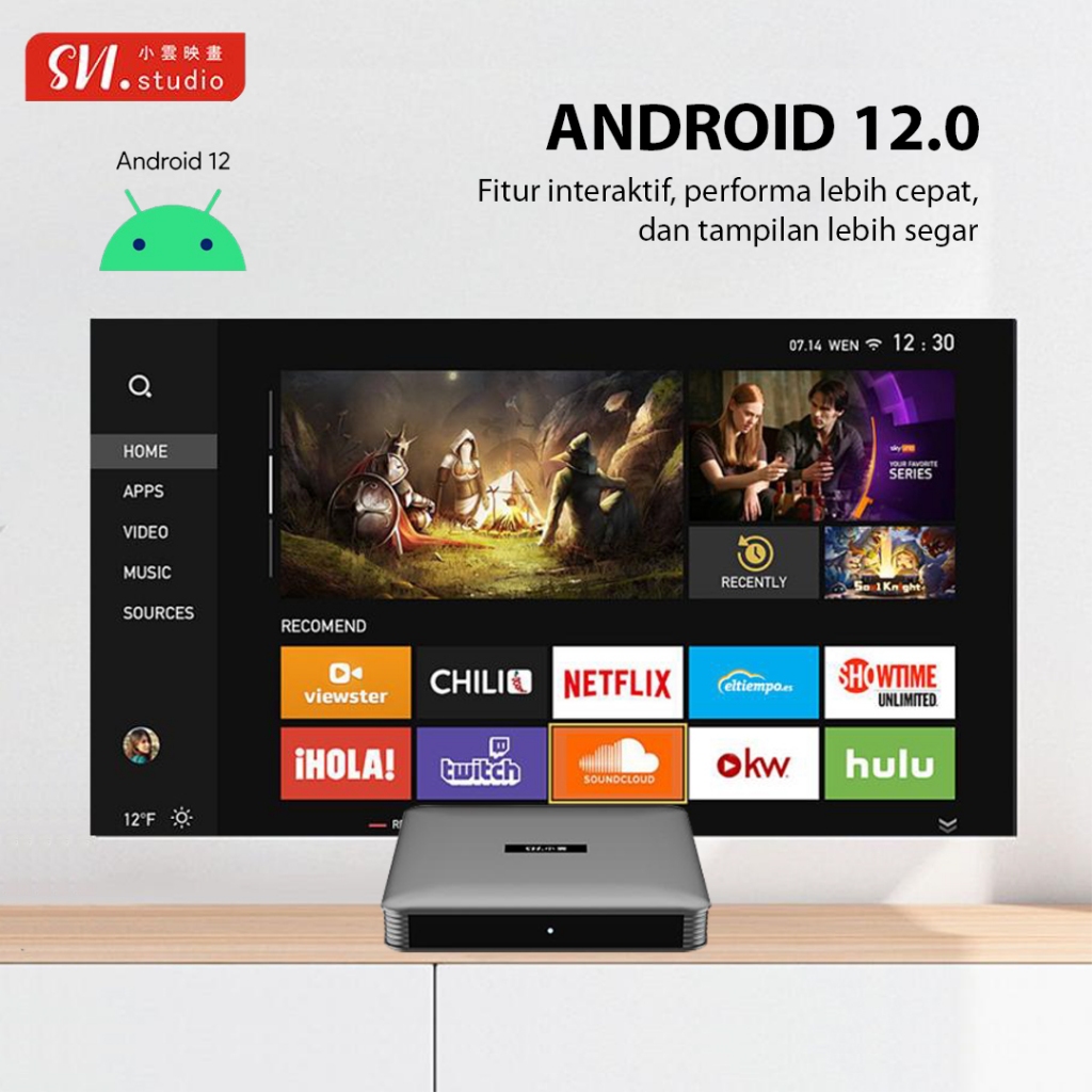 Hot Deals Tv Box Android Svicloud 10P+ Indonesia 8K 4Gb/64Gb 9Core Wifi 2.4/5Ghz