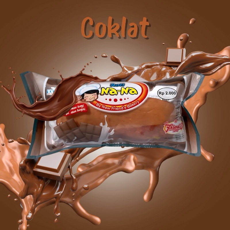 

Roti Nana Rasa Coklat Susu - NCS (BUNDLINGS 5 PCS) Roti Kemasan Aman Dikonsumsi