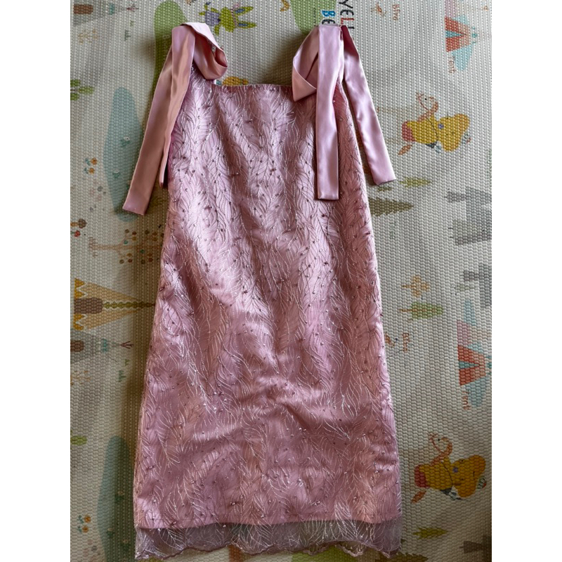PRELOVED DRESS PESTA MEWAH ROSE GOLD/PINK BELLE & CLOTH