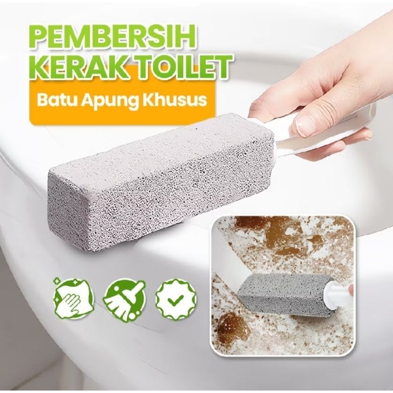 Batu Apung Pembersih Toilet Alat Gosok dengan Gagang 24 cm