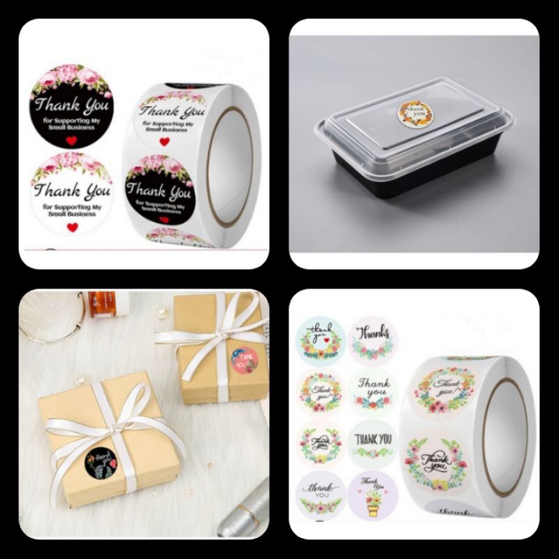 

500 pc stiker mini Thank You / 1 roll stiker Thank You
