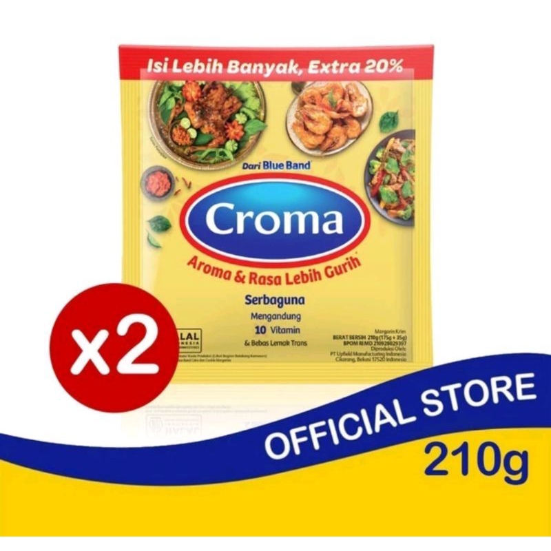 

Mentega Blueband Croma 210gr x2pc