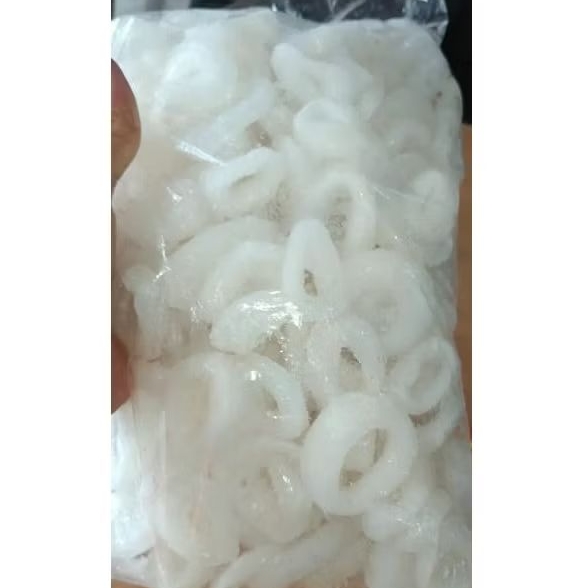 

Cumi ring 1kg ukuran sedang cocok untuk resto