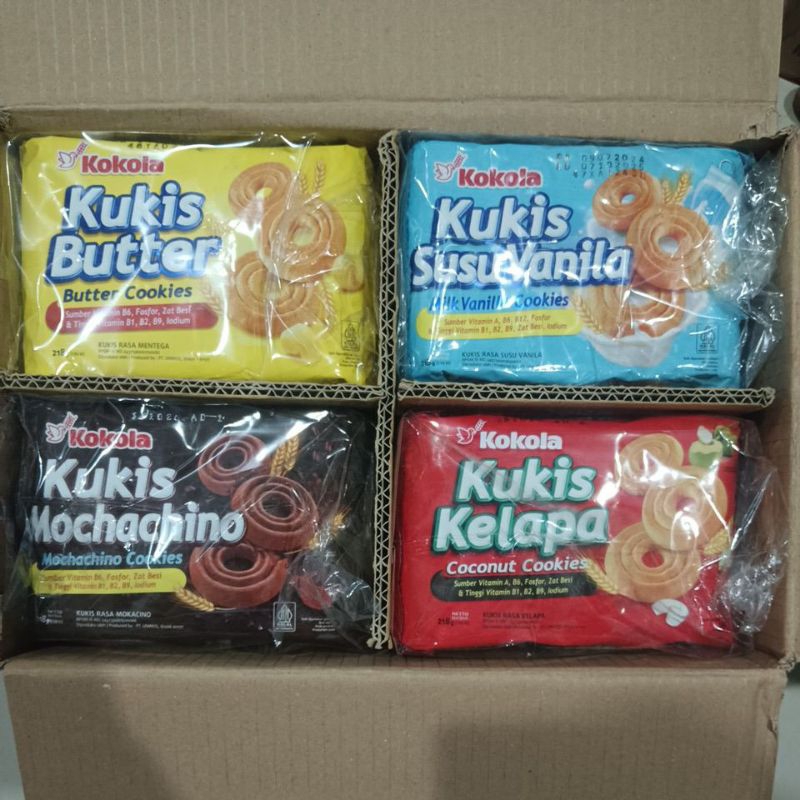 

Biskuit kukis kokola All varian moccacino butter vanila coconut 218gr kelapa susu