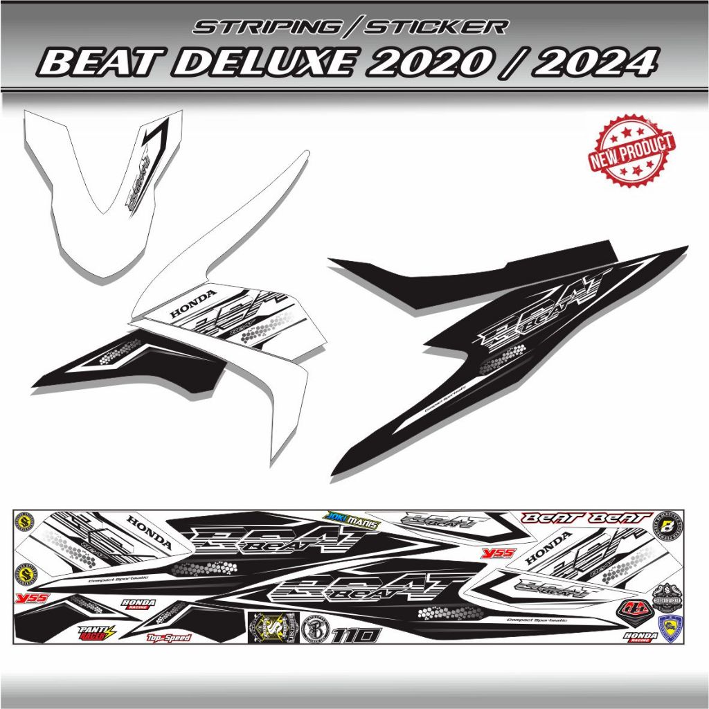 STRIPING MOTOR BEAT DELUXE / VARIASI STIKER MOTOR BEAT ISS CBS DELUXE