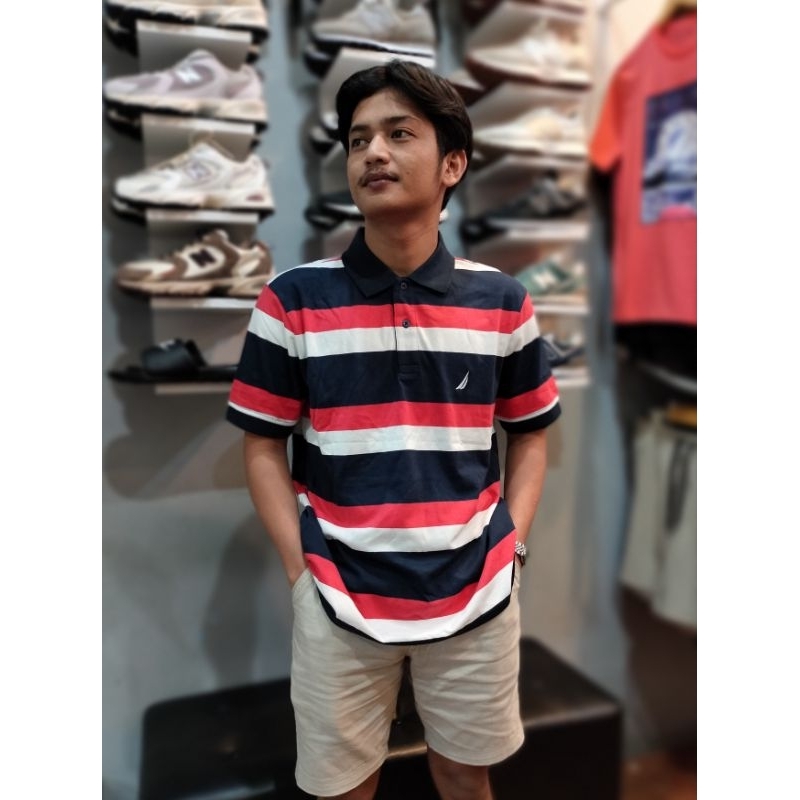 polo shirt Nautica stripe Super soft original