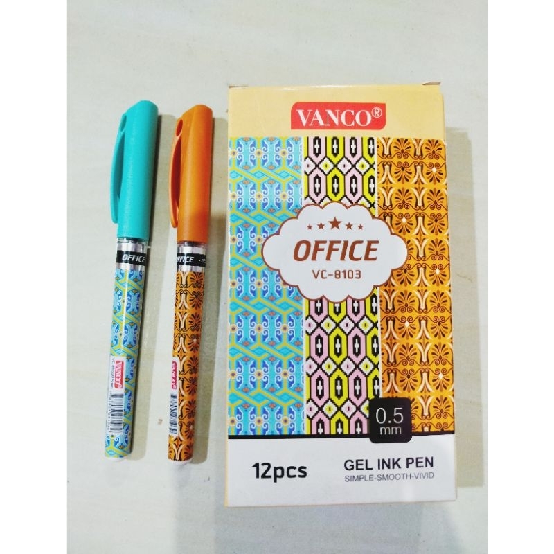 

Pulpen Gel VANCO Vc-8103 1 pack Isi 12 pcs
