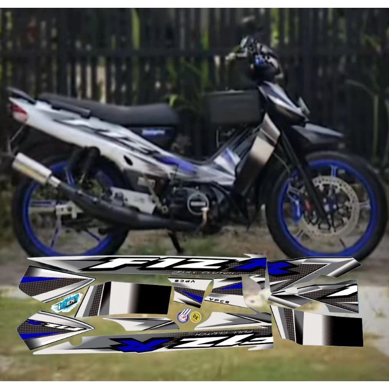 STRIPING VARIASI FIZR 2004 BIRU FIZ R custom YAMAHA