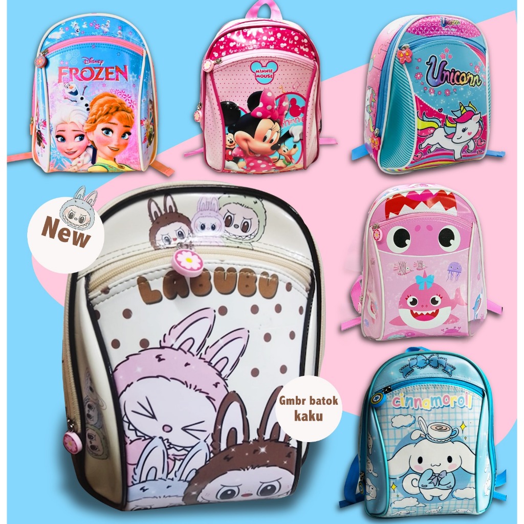 Showme tas anak sekolah ransel PAUD - TK my little pony - kuromi - kkv astronot - unicorn - cinnamon