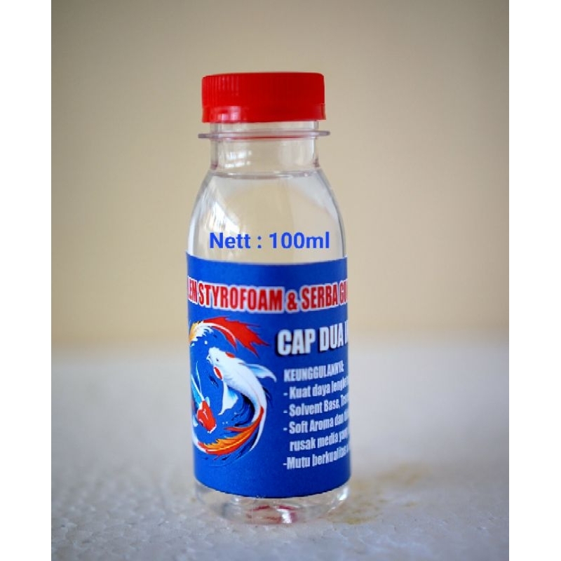 

Lem Styrofoam dan Serbaguna 100ml Cap Dua Ikan by BAS