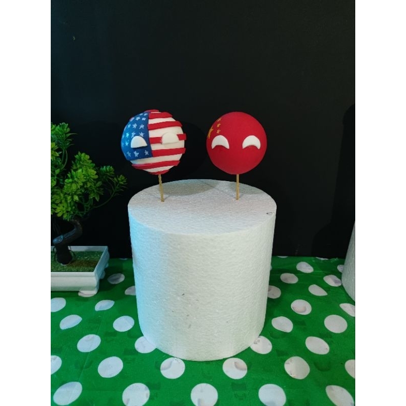 custome figurine fondant country ball. perlengkapan ulang tahun.