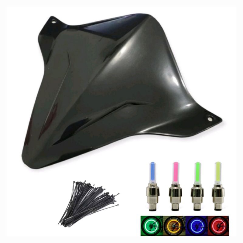 PAKET MURAH Visor Sepeda BMX + Tutup pentil Ban Nyala Warna Plus Tali Ties