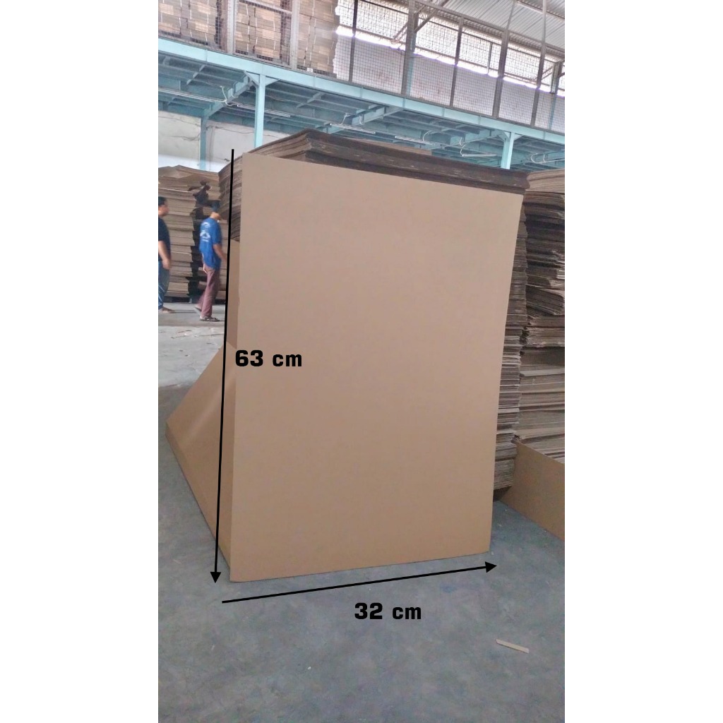 

KARDUS KARTON LEMBARAN - POLOS - 63cm x 32cm -SINGLE WALL CORRUGATED SHEET