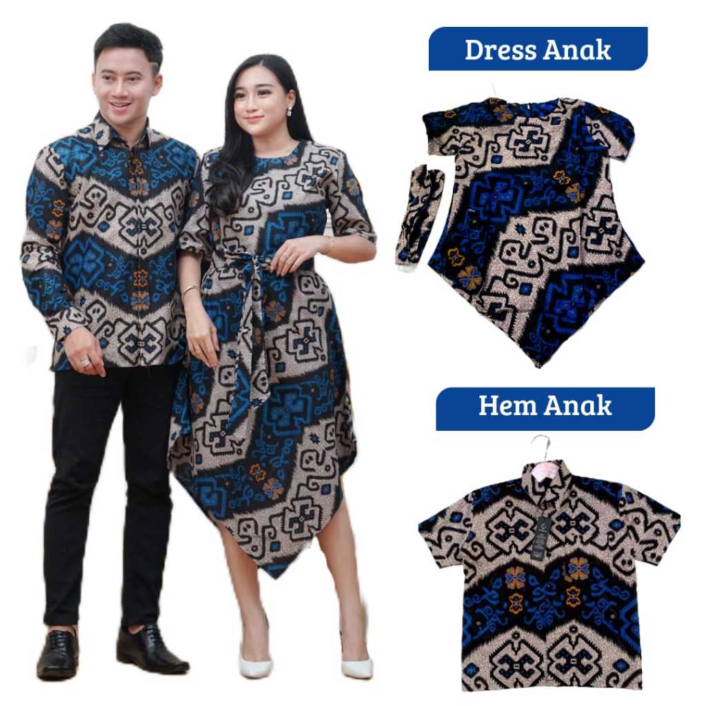 Baju Couple Keluarga Kekinian Songket VIOLA Biru  Baju Natal Couple Keluarga  Baju Lebaran Couple Ke