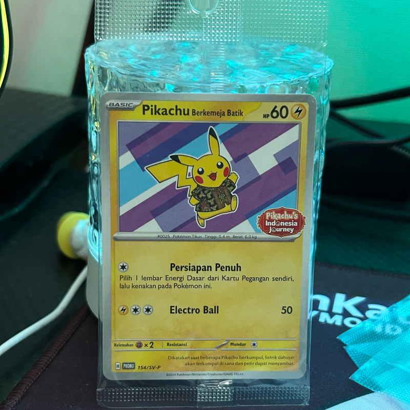 Pikachu Berkemeja Batik Xatu Staryu Flower V1 Limited Edition Pokemon TCG Indonesia