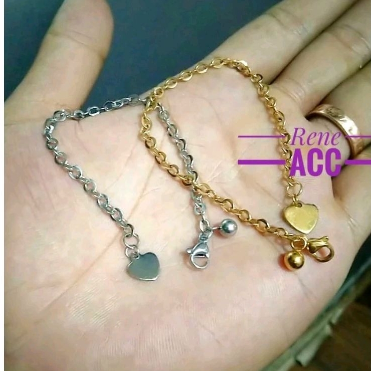 Gelang Rantai Polos Elegan / Gelang Anak Titanium