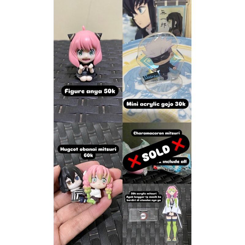 SALE JJK DS KNY SPY X FAMILY (Obanai Mitsuri Hugcot) Acrylic Stand Mitsuri / Inumaki Toge / Anya / G