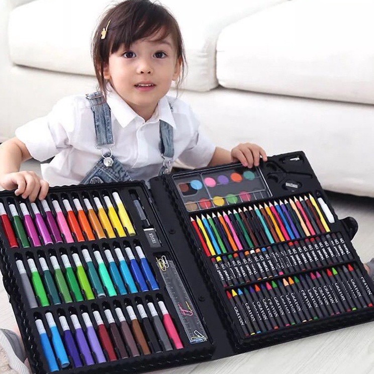 

Hadir Terjamin WJ514 Crayon Set 15 Pcs Art Set Peralatan Gambar Lukis Isi 15 Pensil Warna Krayon Set