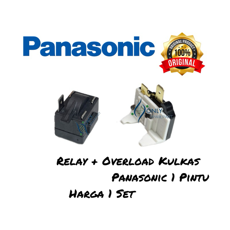 Relay ptc dan overload kulkas panasonic 1 pintu Original relay kulkas panasonic 1 pintu