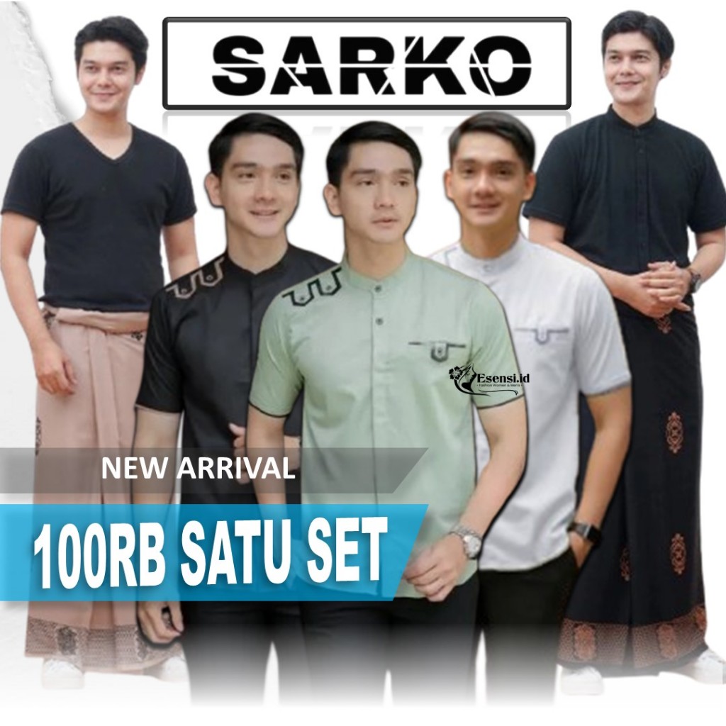 Paket Sarko 100RB 1 Set Sarung Dan koko Dewasa Baju Koko Motif Mahesa Sarung Batik