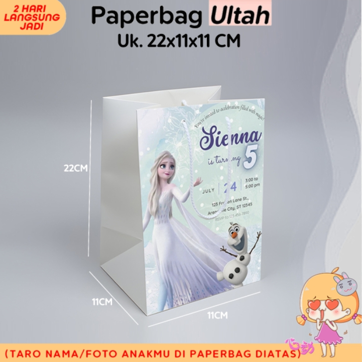 

(+NAMA ANAK) Paper Bag Ulang Tahun Anak TUMBLER / GELAS Uk. 22x11x11 CM / Tas Ulang Tahun Anak Bebas Desain Mini / Tas Kertas Ultah Happy Birthday Custom Murah