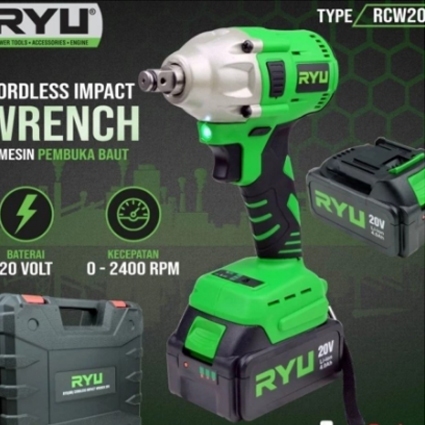 RYU Cordless Impact Wrench | Ryu mesin pembuka baut baterai | RCW-20V