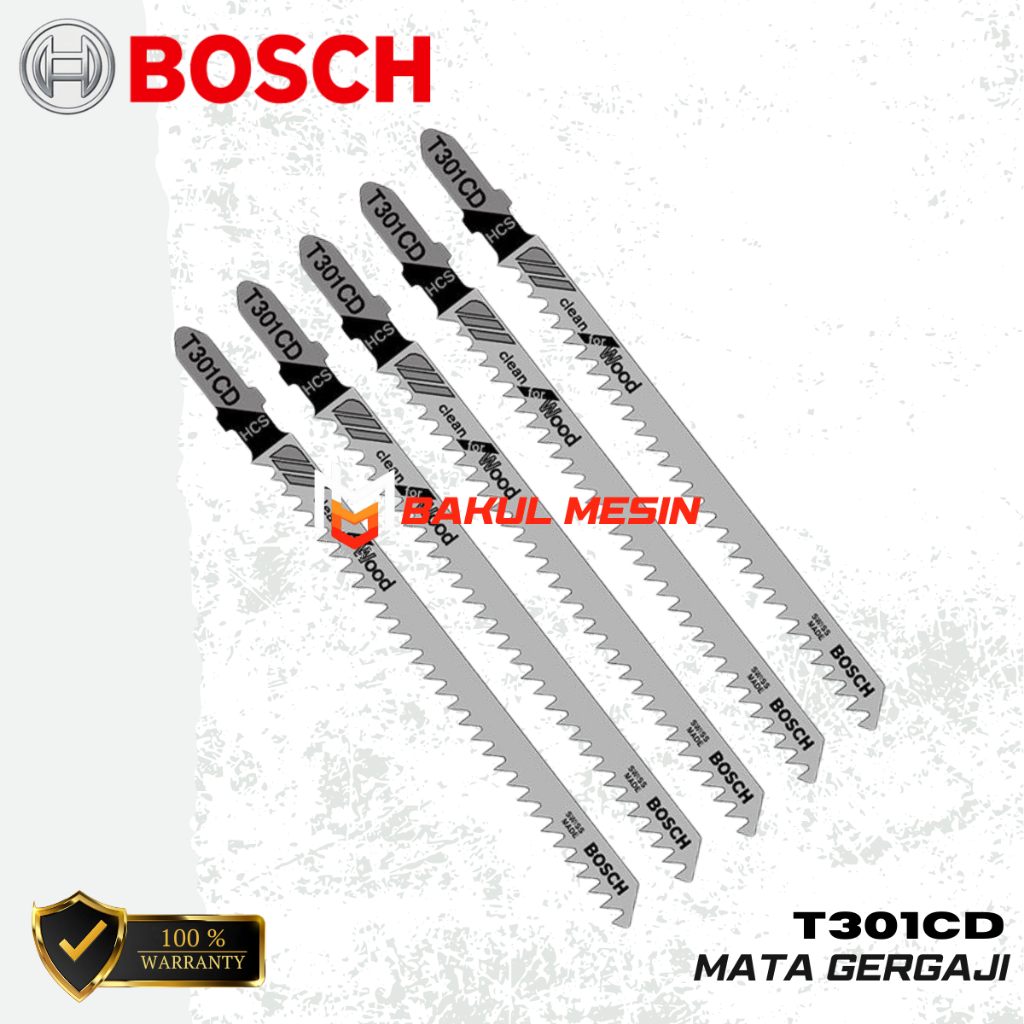 BOSCH T301CD Mata Gergaji Kayu Jigsaw blade T 301 CD Clean for Wood