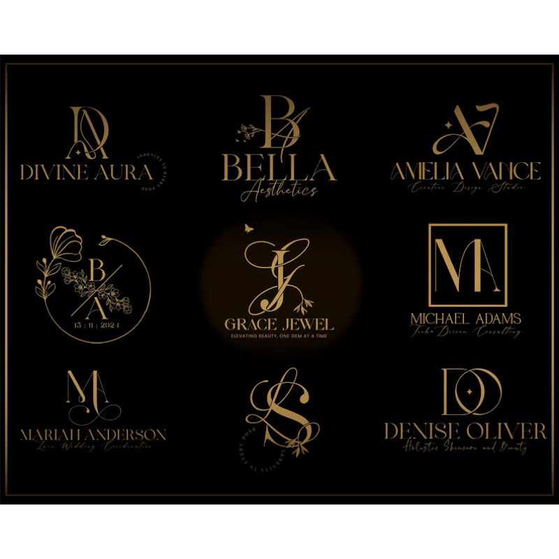 ARABELLA JASA DESIGN LOGO OLSHOP MONOGRAM LOGO WEDDING INISIAL SIMPLE ELEGANT