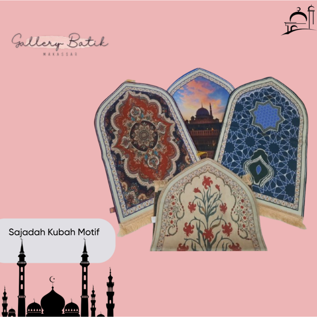 SAJADAH KUBAH TURKEY MOTIF DAN POLOS MAKASSAR
