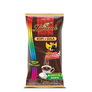 

Luwak Kopi Hitam + Gula Bag (6 + 2) x 23g