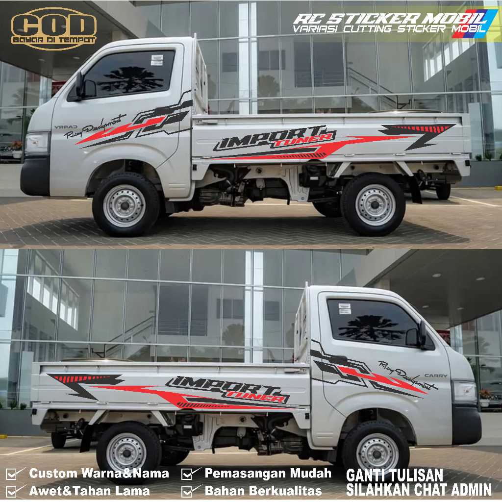 sticker mobil carry futura pick up cutting variasi body samping mobil carry futura
