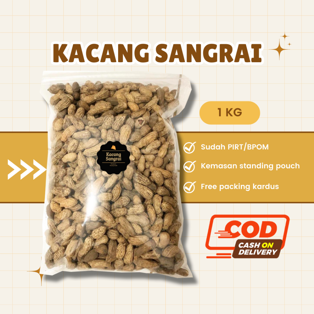 

[DELISH SNACKS] Kacang Sangrai (Grosir) 250gr 500gr 1 KG / Snack Cemilan Camilan Kacang Kulit Kupas