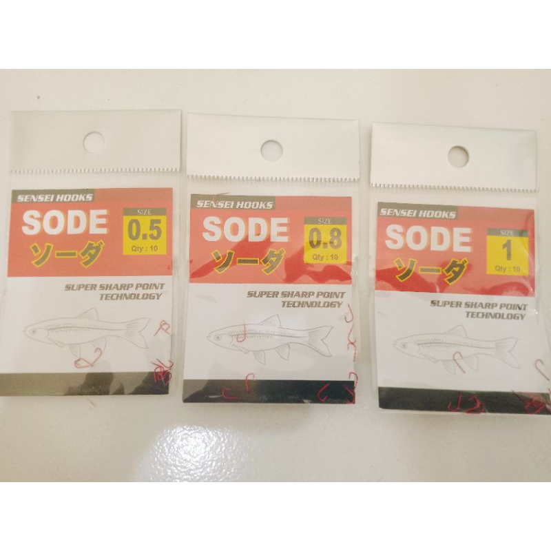 kail sensei sode flat 0.5 0.8 1 (tanpa lubang kail) micro fishing series