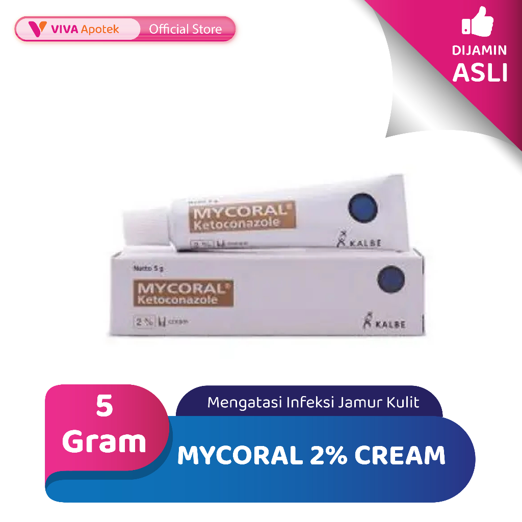 Mycoral 2% Cream untuk Mengatasi Infeksi Jamur Kulit (5 Gram)