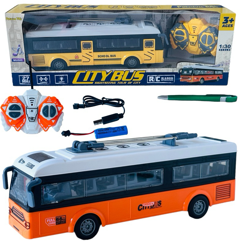 Mainan RC Remote Control Model City Bus 17735 School Bus RC Bus Kota Pariwisata